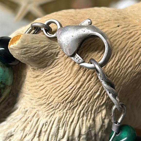 🖤Vtg Turquoise Sterling Silver bracelet - Picture 3 of 14